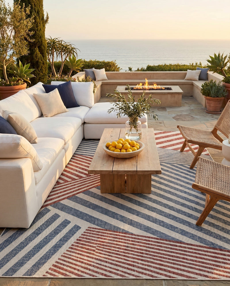Urban Oasis Rugs Collection Area Rug -  Loft Rectangle Blue  lifestyle 6