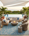 Savannah Escape Collection Area Rug -  Rainforest Rectangle Light Aqua  lifestyle 36