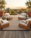 Terrace Fringe Collection Area Rug - Oceanside Rectangle Brown  lifestyle 58