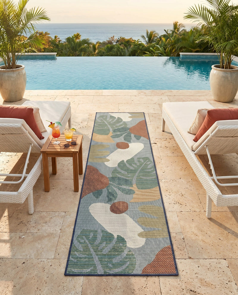 Coastal Terrace Collection Area Rug -  Boardwalk Runner Blue  lifestyle 47
