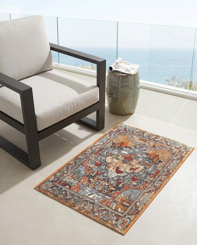 Patio Heritage Collection Area Rug -  Oasis Rectangle Multi  lifestyle 12