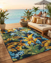 Seaside Blooms Collection Area Rug -  Grove Rectangle Multi  lifestyle 29
