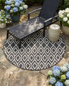 Urban Oasis Rugs Collection Area Rug -  Boulevard (Charcoal Gray) Round Charcoal Gray  lifestyle 24