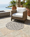 Savannah Escape Collection Area Rug -  Amazon (Light Gray) Round Light Gray  lifestyle 85