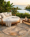 Seaside Blooms Collection Area Rug -  Avalon Round Multi  lifestyle 70