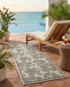 Coastal Terrace Collection Area Rug -  Marina Runner Ivory and Beige  lifestyle 78