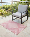 Urban Terrace Collection Area Rug -  Chelsea (Pink) Rectangle Pink  lifestyle 31
