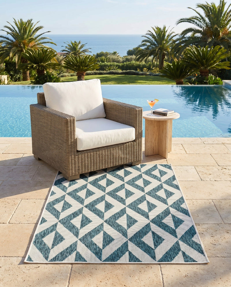 Urban Oasis Rugs Collection Area Rug -  Highrise (Teal) Rectangle Teal  lifestyle 23