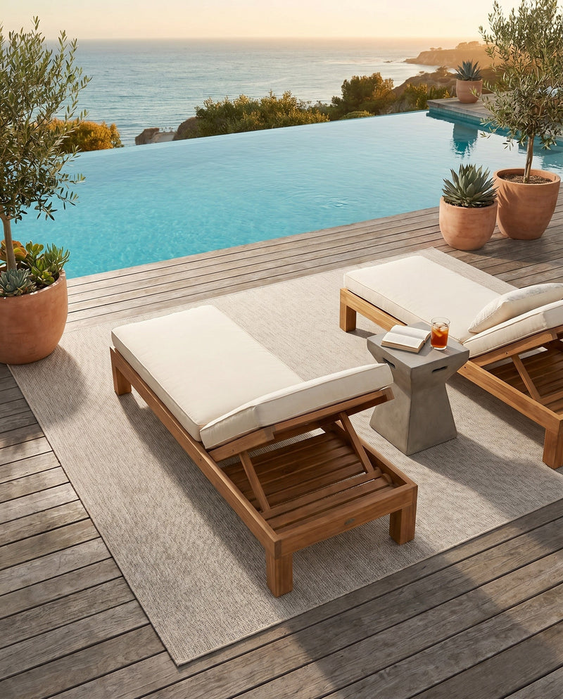 Seaside Serenity Collection Area Rug - Veranda (Light Gray) Rectangle Light Gray  lifestyle 22