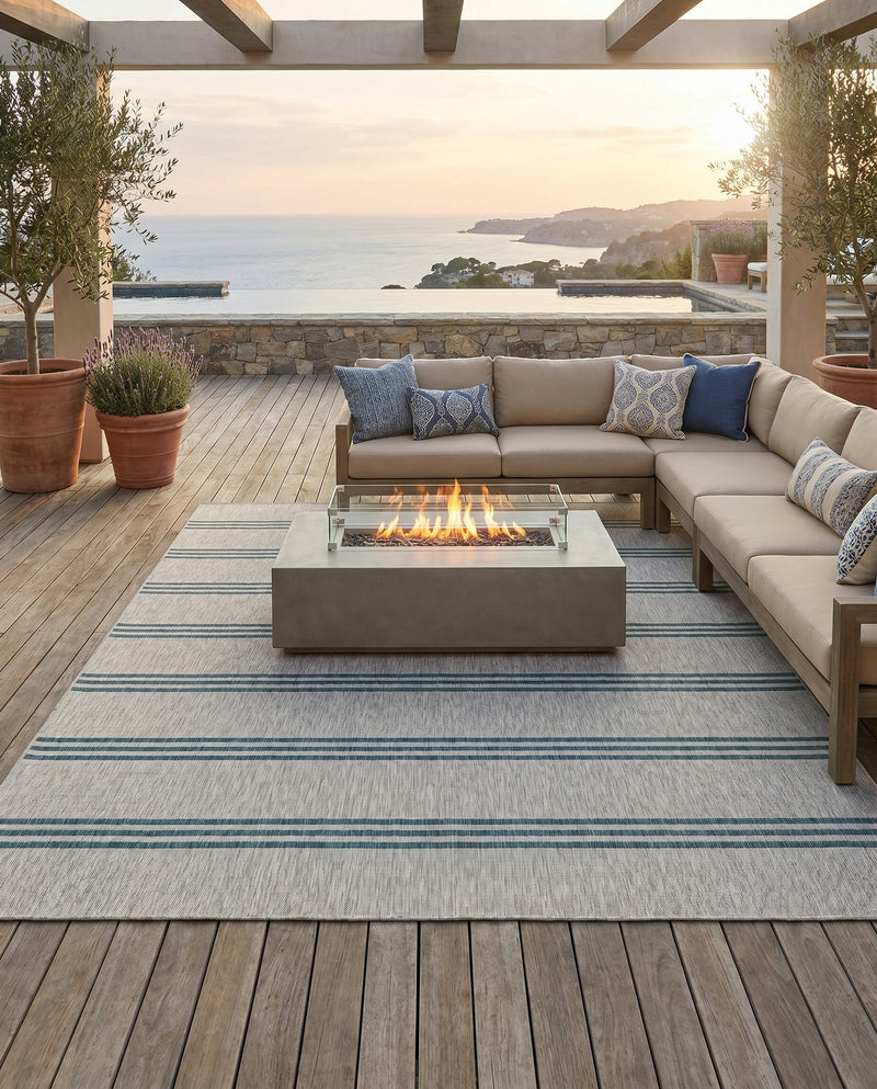 Urban Oasis Rugs Collection Area Rug -  District (Light Gray) Rectangle Light Gray  lifestyle 5