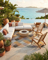 Urban Terrace Collection Area Rug - Metropolis Square Gray  lifestyle 51