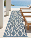 Coastal Terrace Collection Area Rug -  Tidepool Runner Blue  lifestyle 44