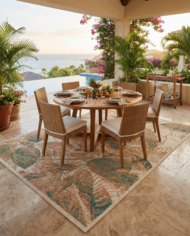 Coastal Terrace Collection Area Rug -  Driftwood Rectangle Ivory  lifestyle 34