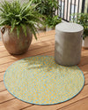 Urban Oasis Rugs Collection Area Rug -  Terrace (Yellow and Aqua) Round Yellow and Aqua  lifestyle 54