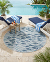 Seaside Haven Rugs Collection Area Rug -  Harbor Round Blue  lifestyle 57