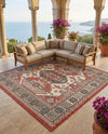 Patio Heritage Collection Area Rug - Veranda Square Multi  lifestyle 76
