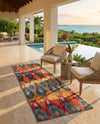 Urban Terrace Collection Area Rug -  Compass Runner Multi  lifestyle 41