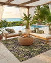 Seaside Blooms Collection Area Rug -  Lotus Rectangle Green  lifestyle 19