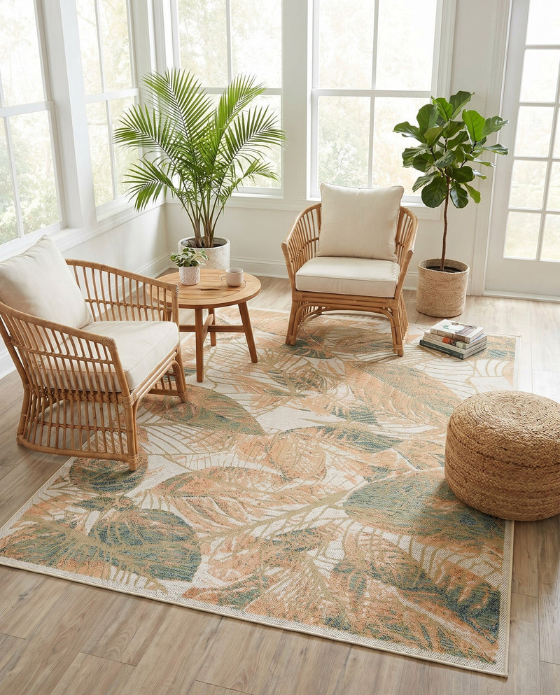 Coastal Terrace Collection Area Rug -  Driftwood Rectangle Ivory  lifestyle 35