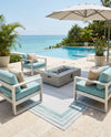 Bahama Breeze Outdoor Collection Area Rug -  Abaco Rectangle Gray Teal  lifestyle 24