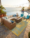Urban Oasis Rugs Collection Area Rug -  Penthouse (Yellow and Aqua) Rectangle Yellow and Aqua  lifestyle 7