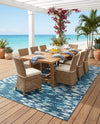 Seaside Haven Rugs Collection Area Rug -  Wavecrest Rectangle Blue  lifestyle 19