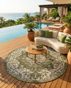 Urban Oasis Rugs Collection Area Rug -  Penthouse (Green) Round Green  lifestyle 41