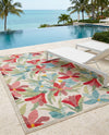 Outdoor Marrakesh Collection Area Rug -  Midelt Rectangle Multi  lifestyle 8