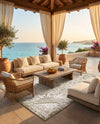 Tribal Terrace Treasures Collection Area Rug - Mayan Marina (Green) Rectangle Green  lifestyle 7