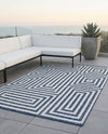 Urban Terrace Collection Area Rug -  Flatiron Rectangle Blue  lifestyle 11