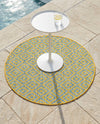 Urban Oasis Rugs Collection Area Rug -  Rooftop (Yellow and Aqua) Round Yellow and Aqua  lifestyle 64