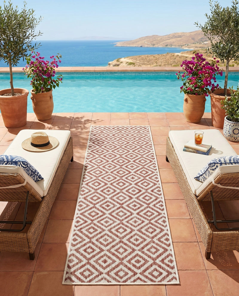 Urban Oasis Rugs Collection Area Rug -  Rooftop (Rust Red) Runner Rust Red  lifestyle 53