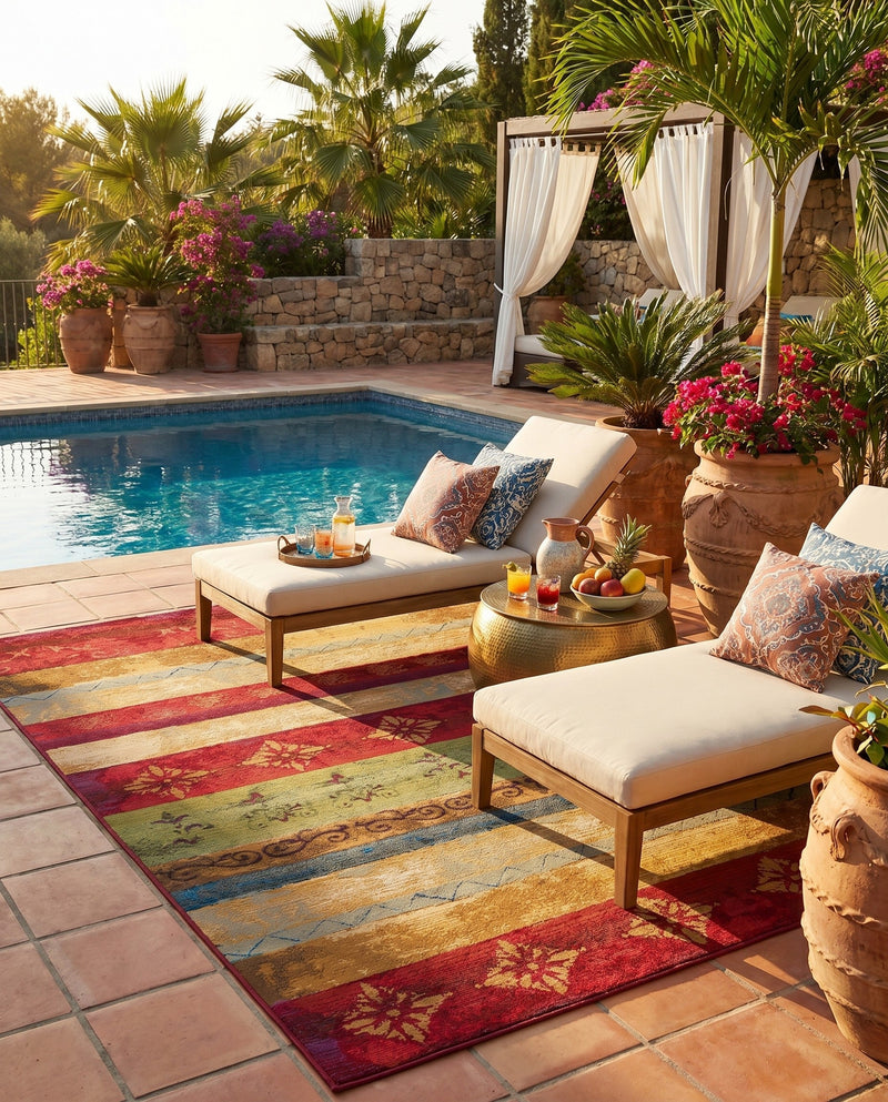 Urban Terrace Collection Area Rug -  Rooftop Rectangle Multi  lifestyle 42