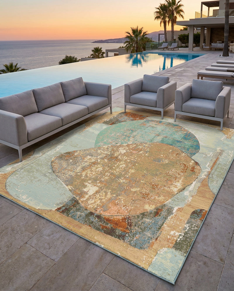 Urban Terrace Collection Area Rug -  Portico Rectangle Multi  lifestyle 20