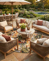 Seaside Blooms Collection Area Rug - Eden Round Multi  lifestyle 74