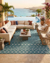 Savannah Pergola Collection Area Rug -  Pergola (Teal) Rectangle Teal  lifestyle 30