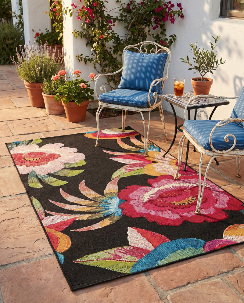 Seaside Blooms Collection Area Rug -  Versailles Rectangle Multi  lifestyle 46