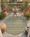 Savannah Pergola Collection Area Rug -  Pergola (Green) Round Green  lifestyle 85