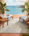Bahama Breeze Outdoor Collection Area Rug -  Eleuthera Rectangle Gray  lifestyle 41