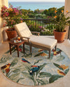Seaside Blooms Collection Area Rug -  Tropic Round Multi  lifestyle 46