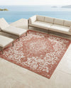 Urban Oasis Rugs Collection Area Rug -  Penthouse (Rust Red) Square Rust Red  lifestyle 55