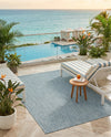 Seaside Serenity Collection Area Rug - Veranda (Aquamarine) Rectangle Aquamarine  lifestyle 12