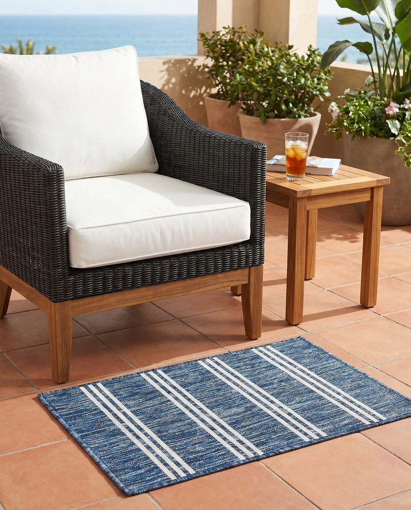 Urban Oasis Rugs Collection Area Rug -  District (Blue) Rectangle Blue  lifestyle 24