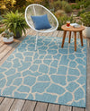 Savannah Escape Collection Area Rug -  Rainforest Rectangle Light Aqua  lifestyle 44