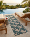 Seaside Haven Rugs Collection Area Rug -  Pelican Runner Stone Blue  lifestyle 58
