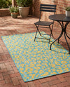 Savannah Escape Collection Area Rug -  Amazon (Blue Yellow) Rectangle Blue Yellow  lifestyle 23
