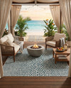 Urban Oasis Rugs Collection Area Rug -  Terrace (Teal) Square Teal  lifestyle 37