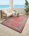 Patio Heritage Collection Area Rug -  Serenity Rectangle Vintage Salmon Coral  lifestyle 24