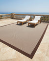 Terrace Fringe Collection Area Rug - Oceanside Rectangle Brown  lifestyle 54