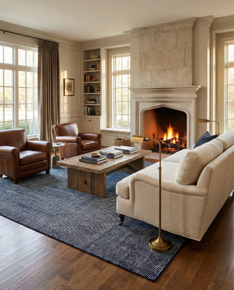 Berkshire Estate Collection Area Rug - Windsor (Blueberry) Rectangle Blueberry  lifestyle 19